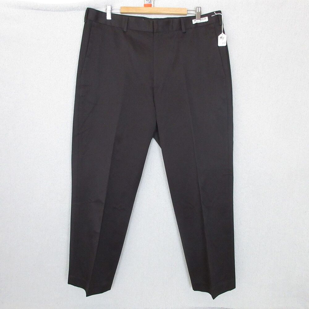 Perry Ellis Portfolio Pants Mens 38x30 Black Performance Dress Twill